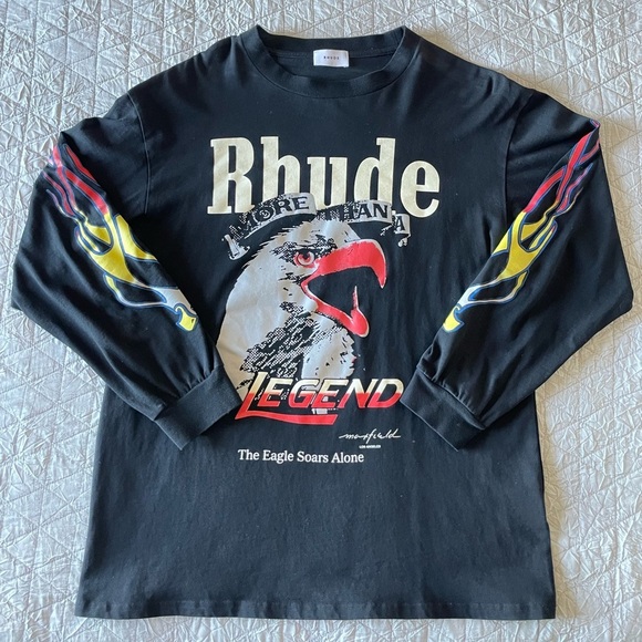 Rhude Other - Rhude x Maxfield “More Than A Legend” Eagle LS Tee – XL (Black)